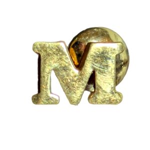 Avon Monogram M Lady's Vintage Lapel Pin